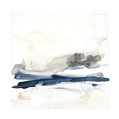 Jennifer Goldberger 'Navy Horizon Line I' Canvas Art, 35x35